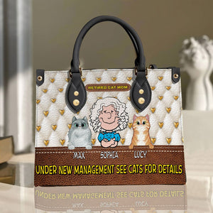 Personalized Gifts For Retired Cat Mom Leather Bag 04pgdc010724hh-Homacus