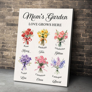 Personalized Gifts For Mom Canvas Print Mom's Garden-Homacus