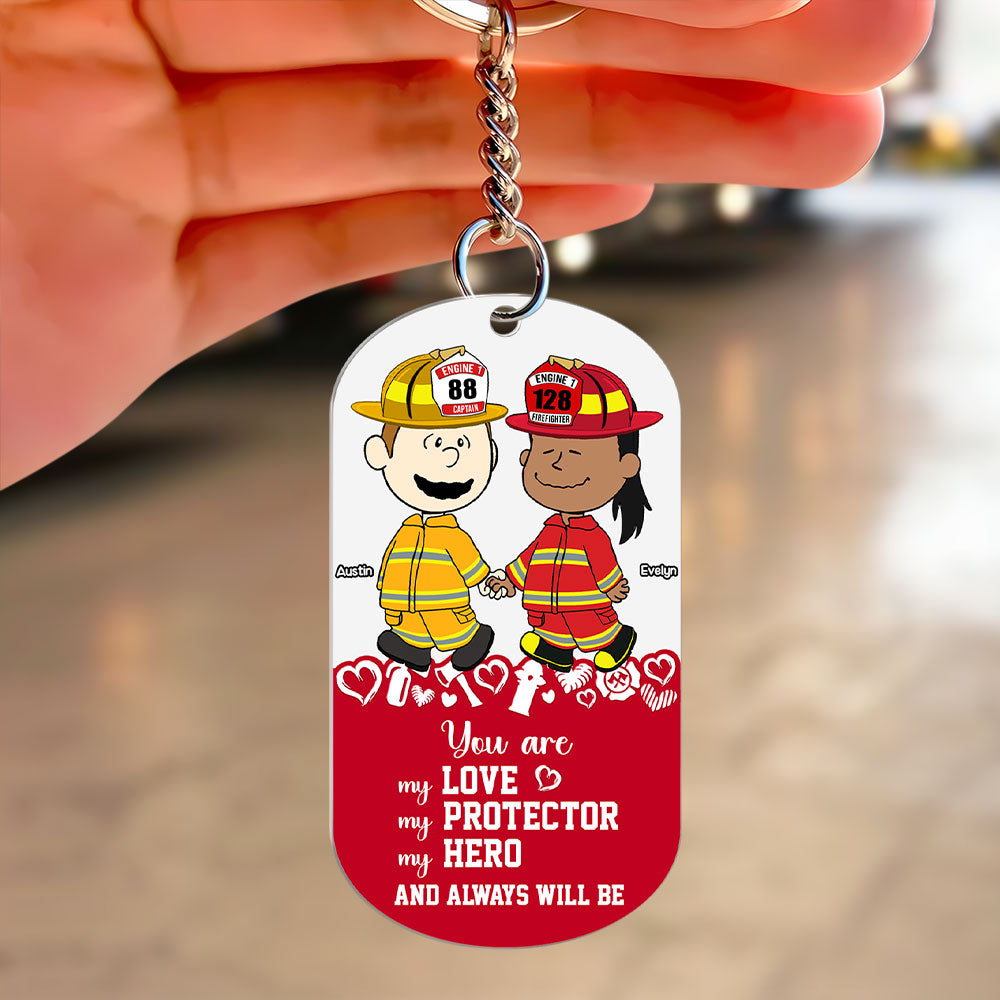 Personalized Gifts For Couple Keychain, Custom Job Costume 02qhti130125hg-Homacus