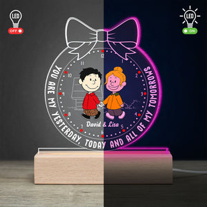 Personalized Gifts For Couple LED Light My All Of Tomorrows-Homacus