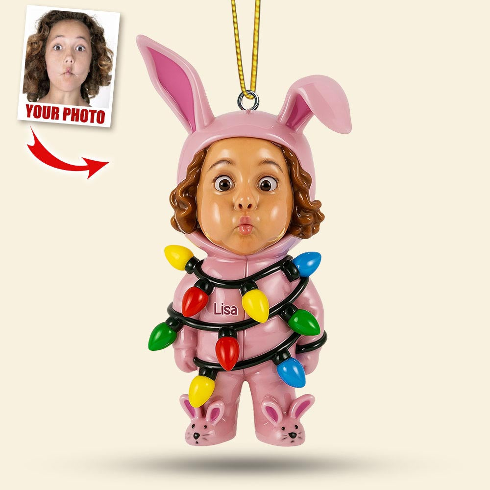 Cute Rabbit Ornament - Custom Photo Gifts For Loved Ones 02huti270825-Homacus