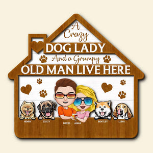 Personalized Gifts For Couple Wood Key Hanger 04ntqn230622 Dog Lovers With Home Shape-Homacus