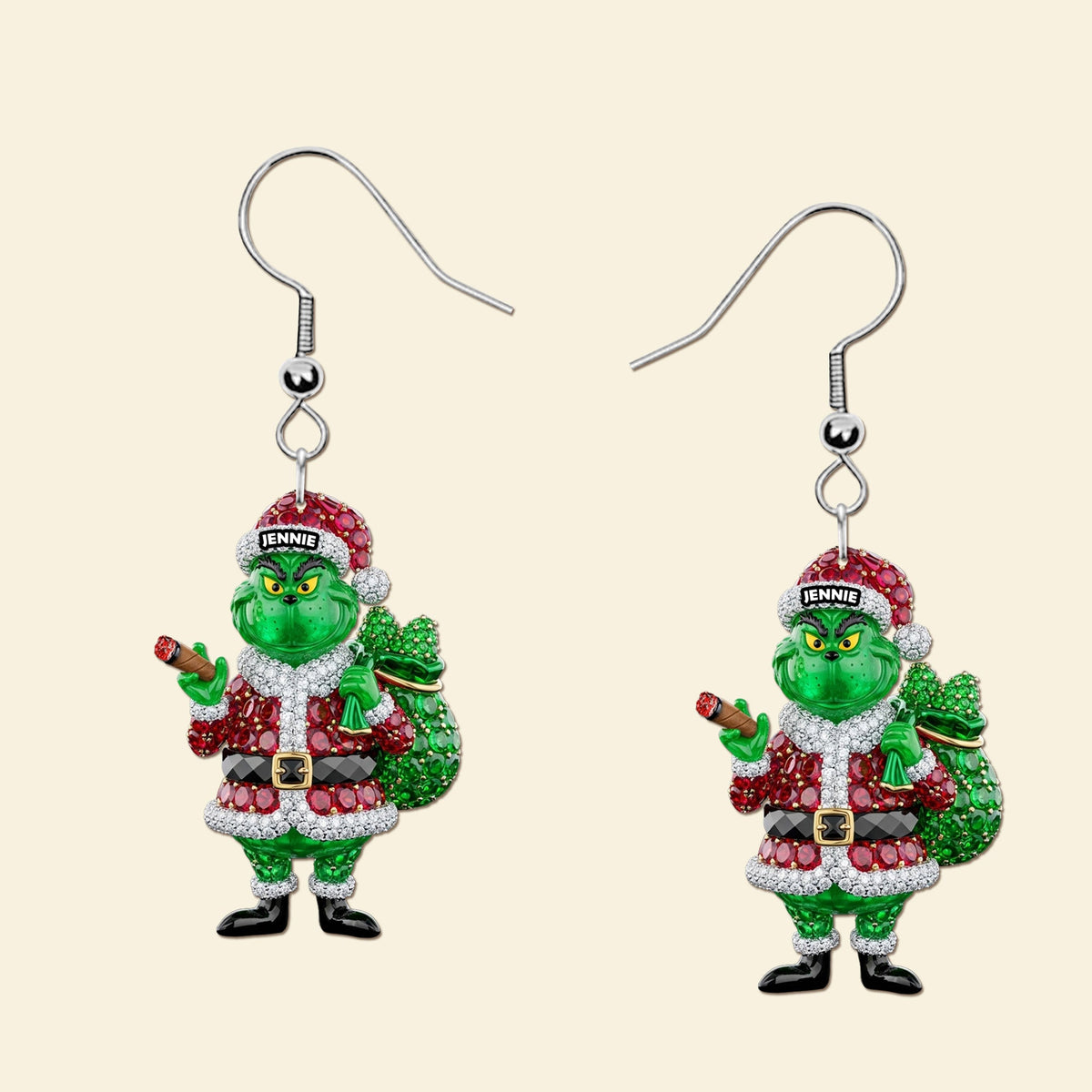 Green Monster Earrings - Personalized Gifts For Herb Lovers 03tomg160725-Homacus