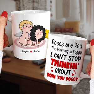 Roses Are Red, Personalized Mug, Gift For Naughty Couple-Homacus