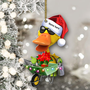 Gardening Duck - Personalized Christmas Ornament- Christmas Gift For Gardeners-Homacus