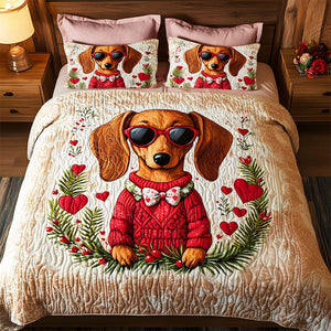 Gifts For Dog Lovers Quilt Bedding Set Special Line, Dachshund Dog 02TGMH240125-Homacus