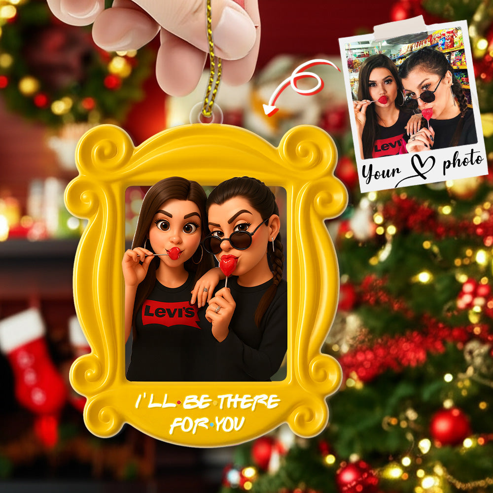 Custom Photo Bestie Ornament - Personalized Gifts For Friends Christmas Ornament 03PGMG110825-Homacus