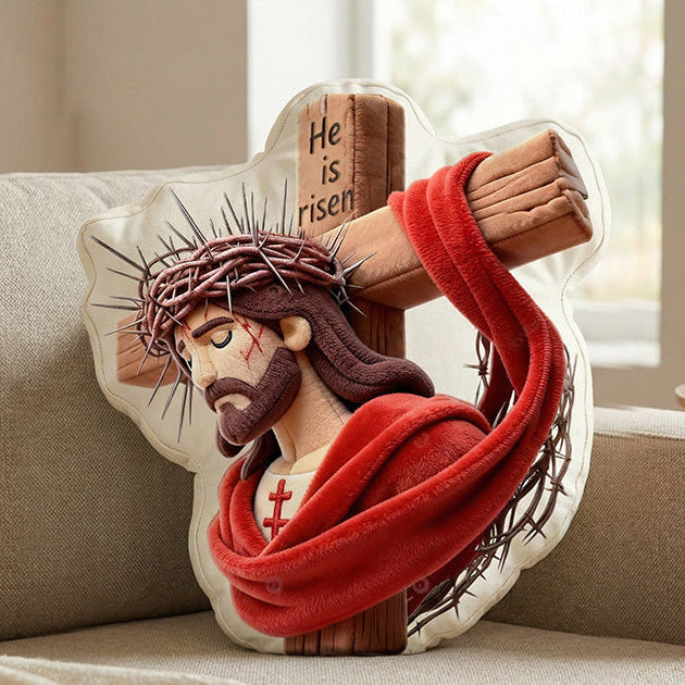 Risen in Glory Custom Shaped Pillow - Gifts For Christians 03OHMG270226-Homacus