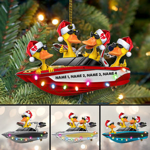 Wakeboarding Ducks - Personalized Christmas Ornament - Gifts for Wakeboarder-Homacus