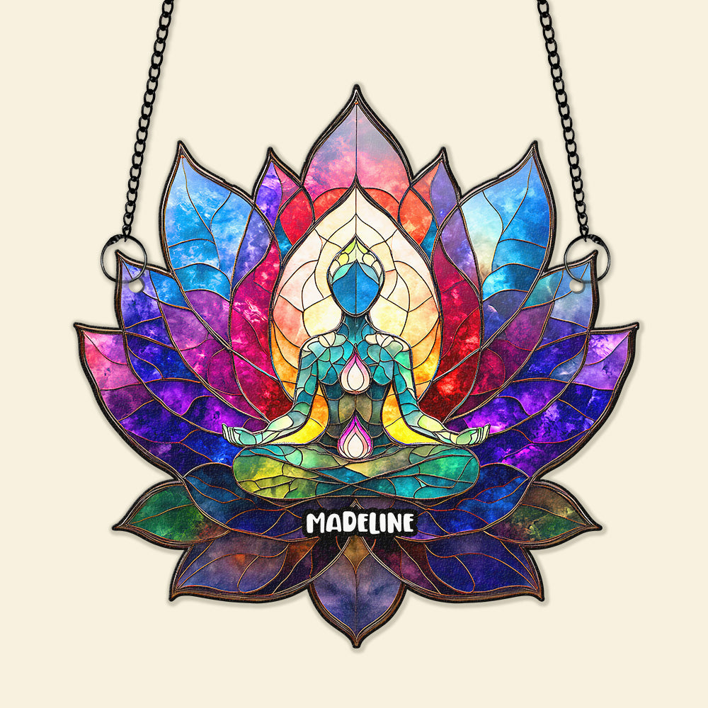 Yoga Girl Suncatcher Ornament - Personalized Gifts For Yoga Lovers 05humg170725-Homacus