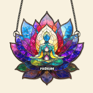 Yoga Girl Suncatcher Ornament - Personalized Gifts For Yoga Lovers 05humg170725-Homacus