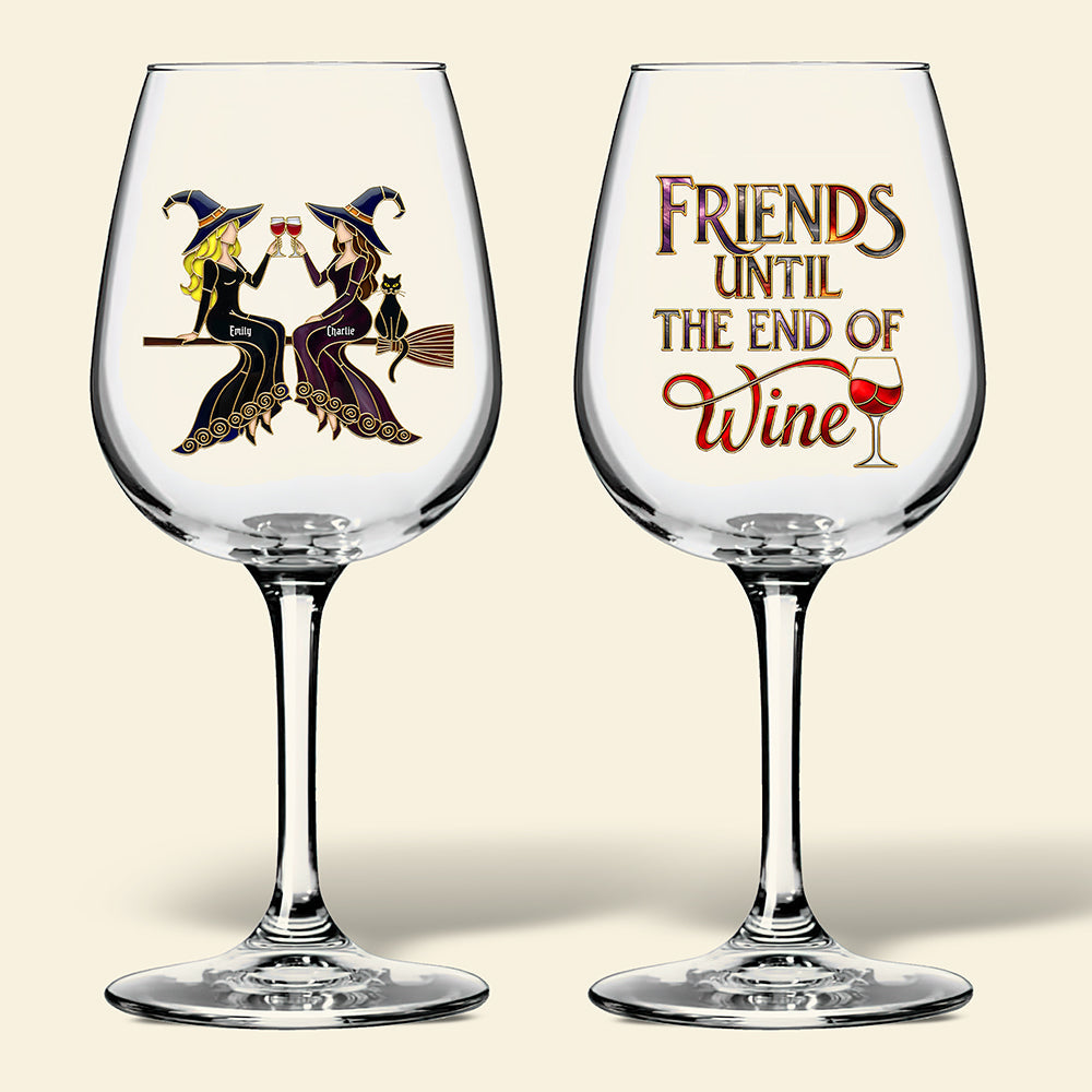 Witch Friends Wine Glass - Personalized Gifts For Friends 02pgmg050825-Homacus
