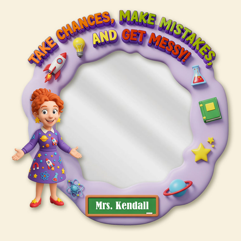 Teacher Custom Shaped Mirror - Personalized Gifts For Teacher 01PGMG260725-Homacus