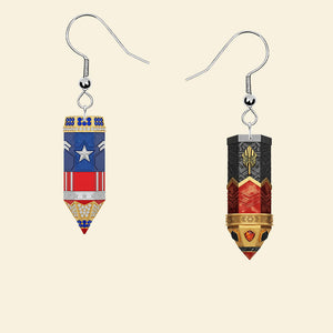 Super Teacher Earrings - Personalized Gifts For Teacher 01ohmg220725-Homacus