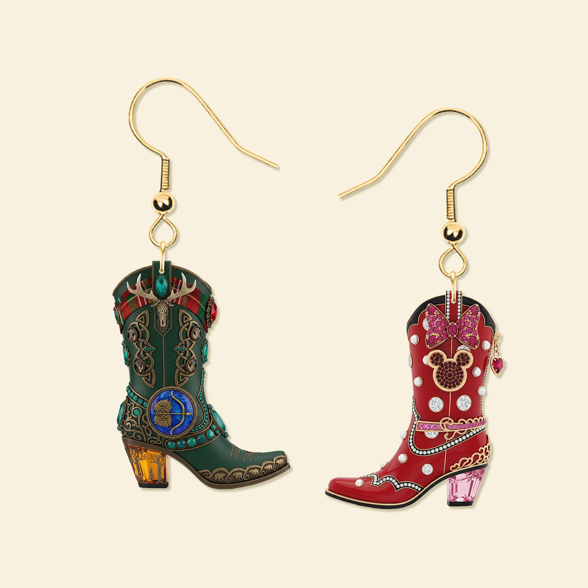 Fairytale Cowboy Boot Earrings - Personalized Gifts For Her 01namg300725-Homacus