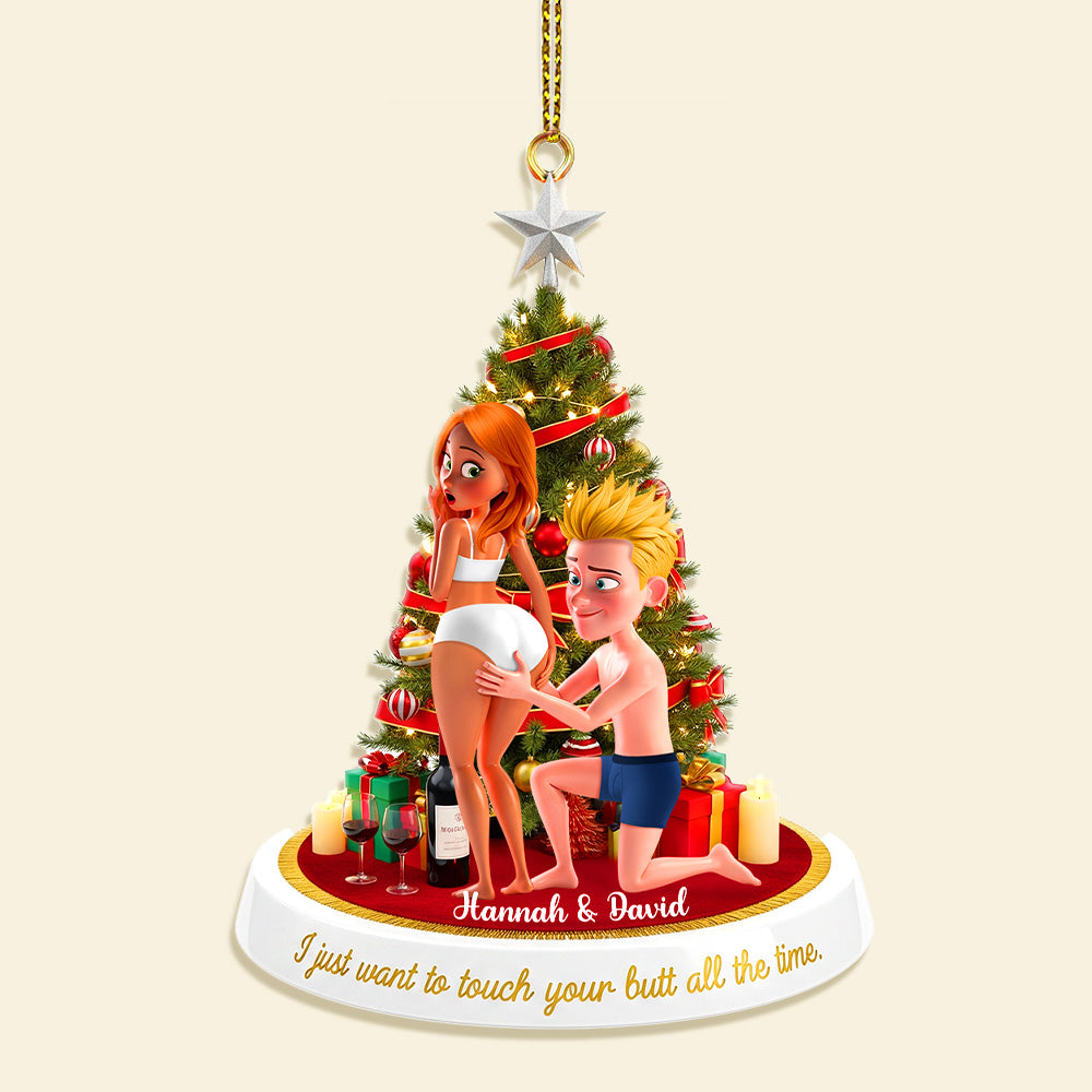 Funny Couple Christmas Ornament Personalized Gifts For Couple 04NAMG210825HG-Homacus