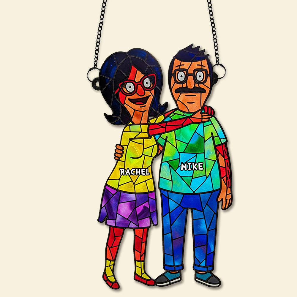 Funny Couple Suncatcher - Personalized Gifts For Couple 02ohmg290725-Homacus