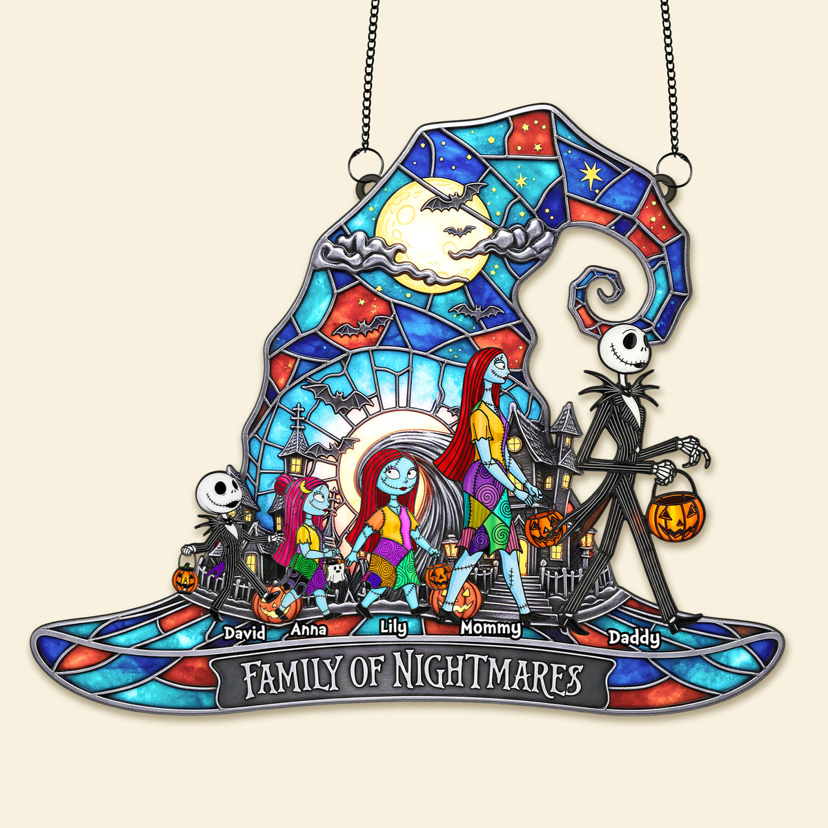 Family Of Nightmares Suncatcher Ornament Personalized Gifts For Family 02OHMG210825-Homacus
