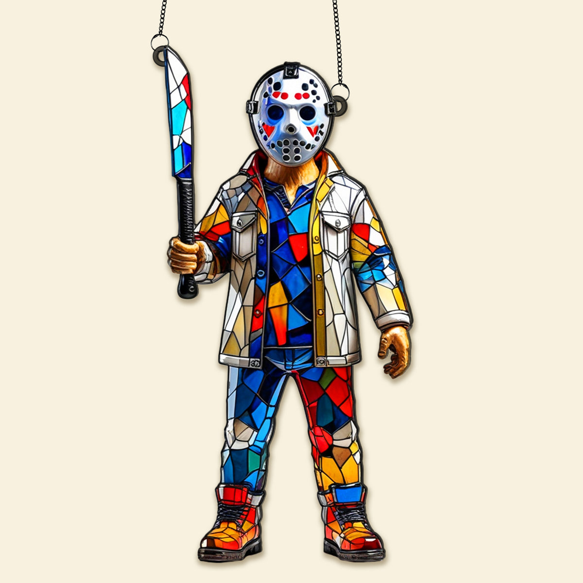 Horror Movie Halloween Suncatcher Ornament - Personalized Gifts For Halloween 01TGMG230825-Homacus