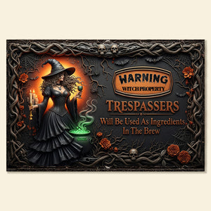 Witch Metal Sign - Personalized Gifts For Witch Fan 01pgmg180725-Homacus