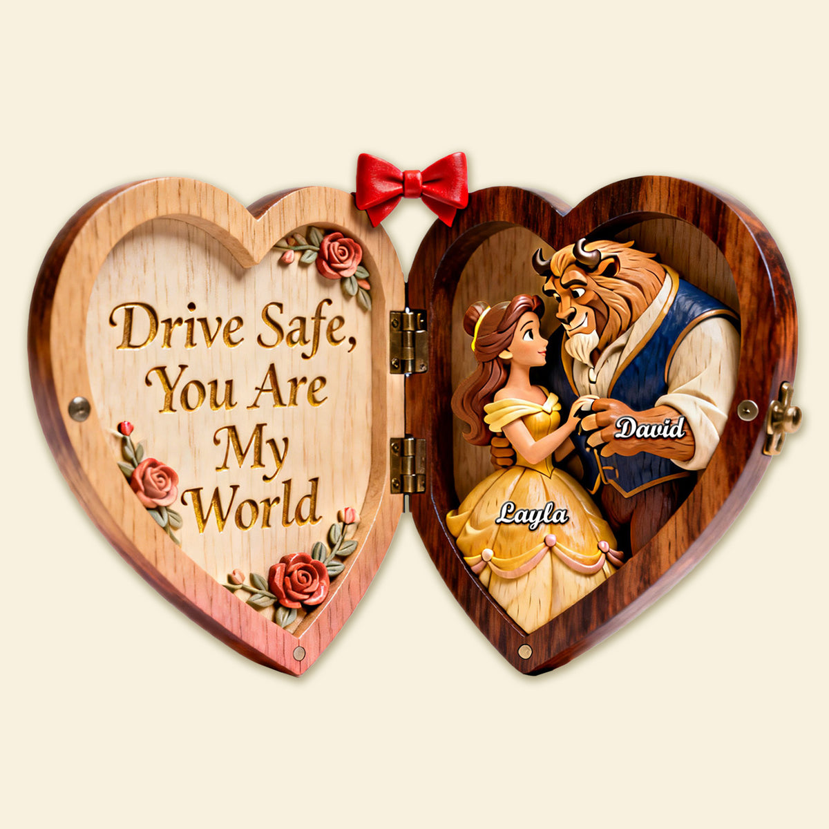 Fairy Tale Couple Car Visor Clip - Personalized Gifts For Couple 02namg241225-Homacus