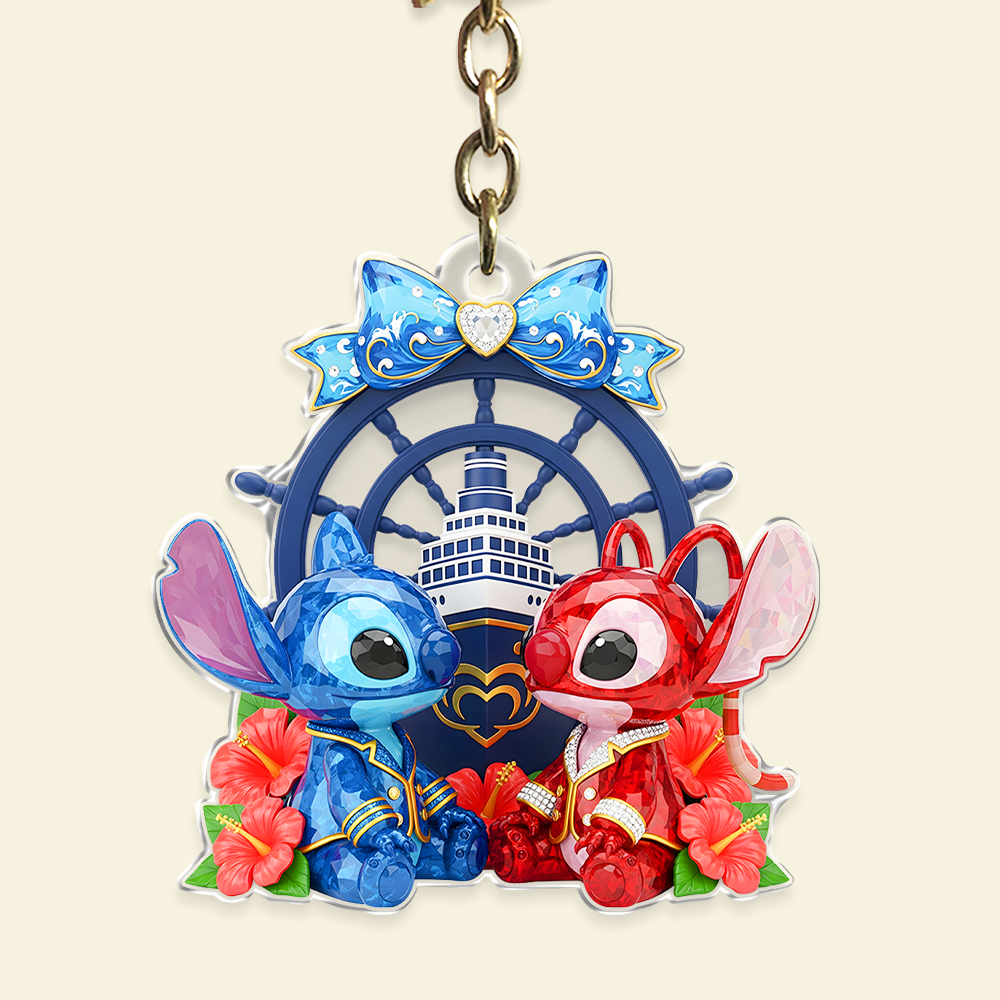 Cruise Ship Couple Acrylic Keychain - Personalized Gifts For Couples 07NAPU280525-Homacus