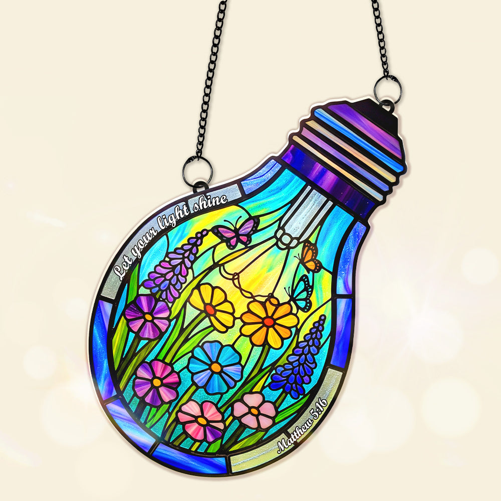 Encourage Lightbulb Suncatcher Ornament, Personalized Gifts For Teacher 01qhmg080825-Homacus