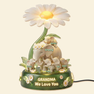 Elephant Mom Acrylic Light Box - Personalized Gifts For Mother and Grandma 03namg260226-Homacus