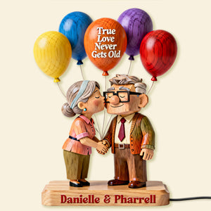 Kissing Old Couple Acrylic Light Box - Personalized Gifts For Couple 02namg080126-Homacus