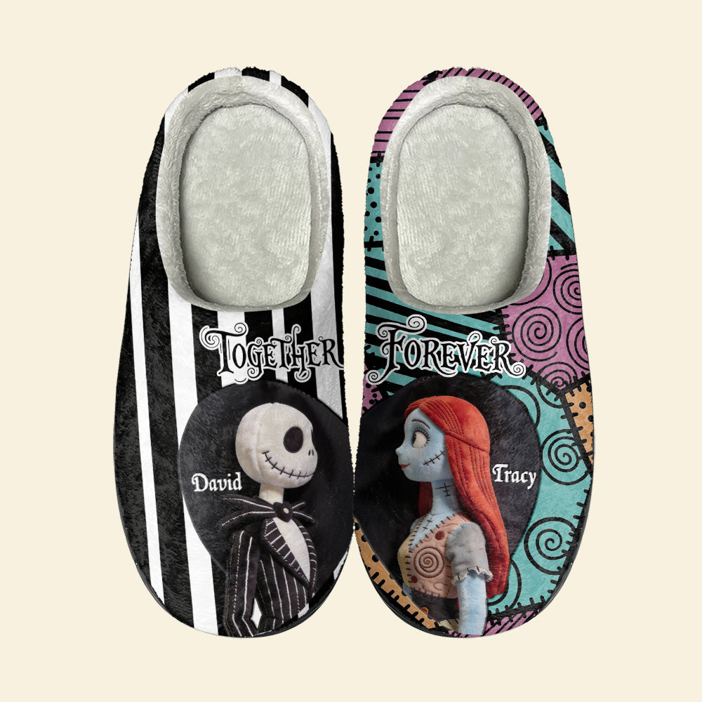 Together Forever Slippers - Personalized Gifts For Couples 01PGMG201225-Homacus