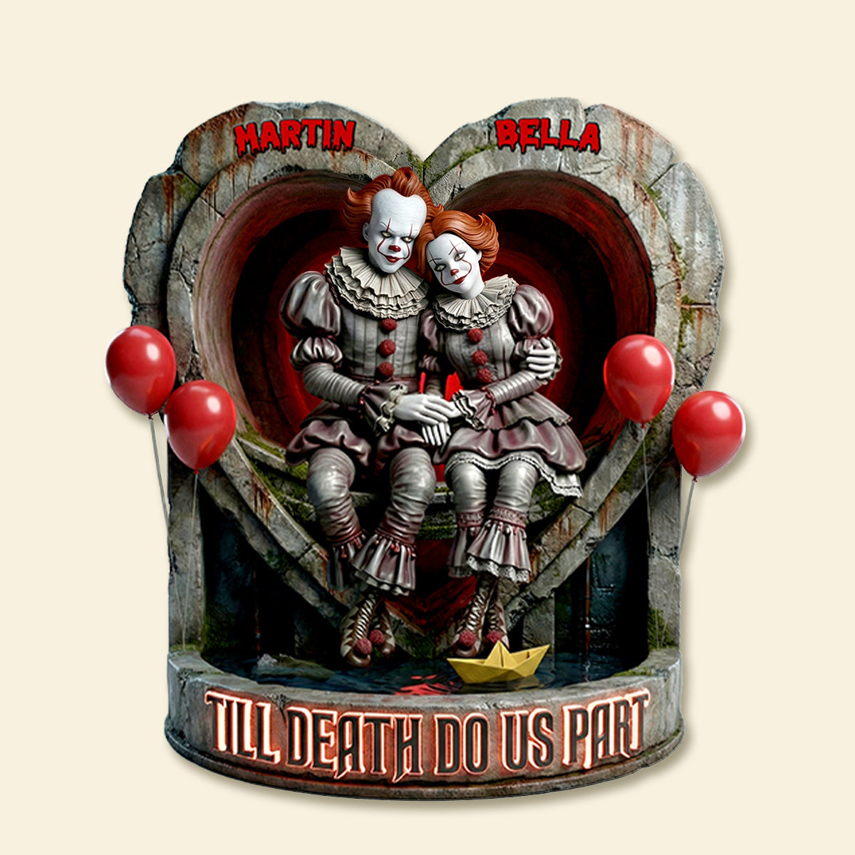 Gothic Love Couple Acrylic Plaque - Personalized Gift For Couples 02PAMG030226-Homacus