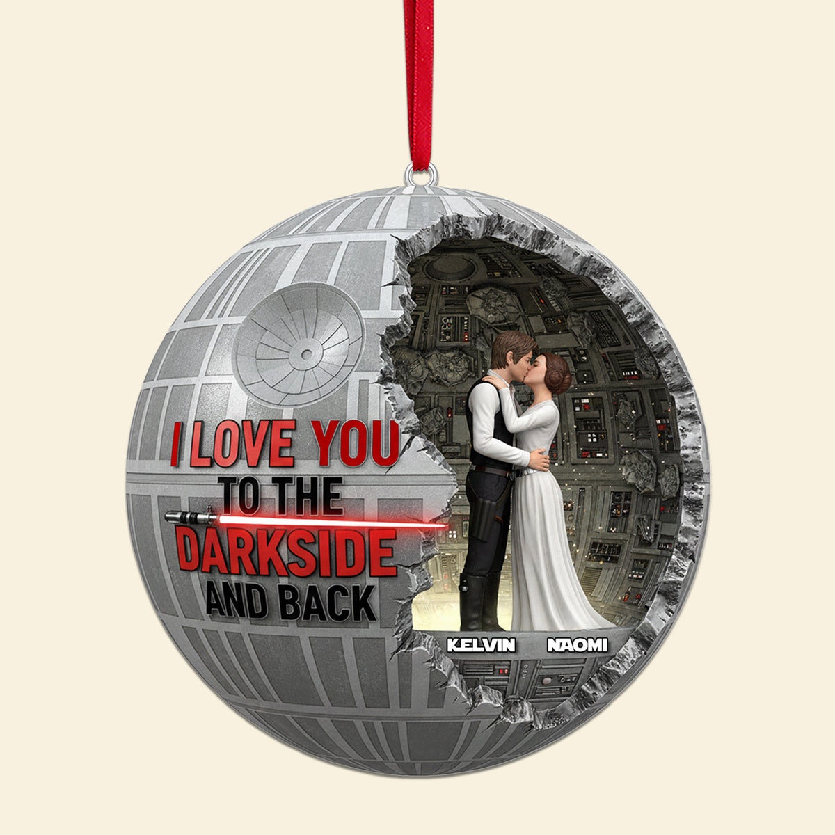 Personalized Gifts For Christmas, Kissing Couple Acrylic Ornament 03kimg270925-Homacus