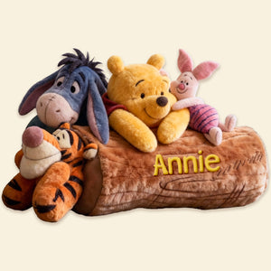 Peeking In Wood Log Shaped Pillow - Personalized Gifts For Cuteness Lovers 04QHMG041225-Homacus