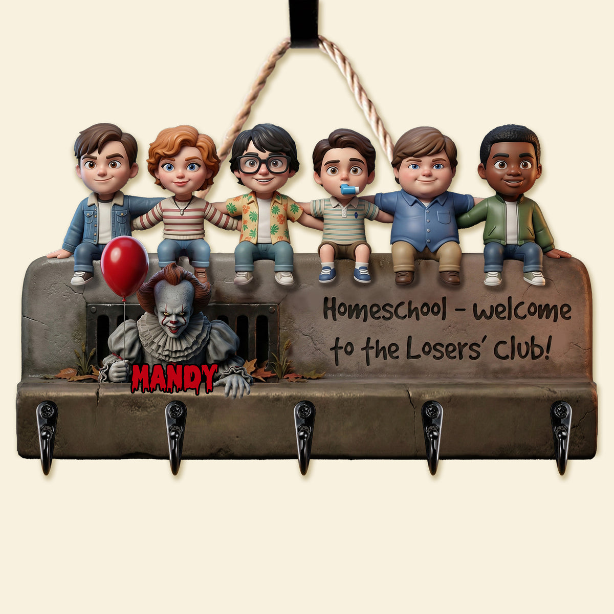 Scary Homeschool Key Hanger - Personalized Funny Gifts 02pamg230126-Homacus