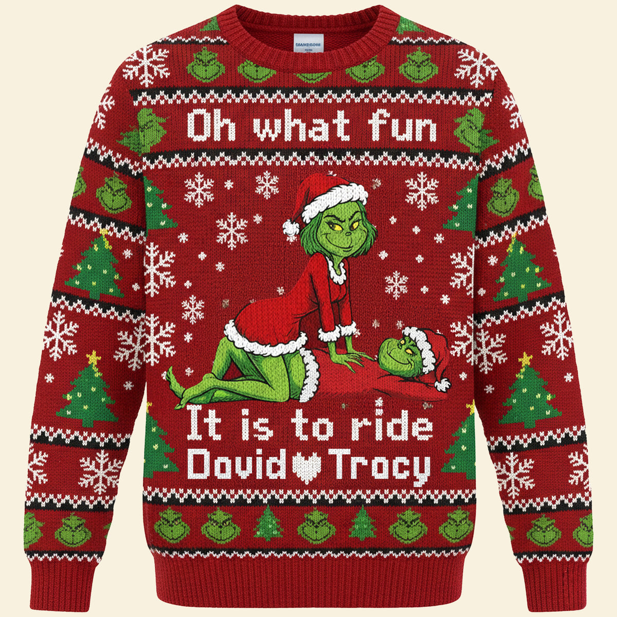 Funny Couple Knitted Ugly Sweater - Personalized Gifts For Couple Ugly Sweater 05KIMG260925-Homacus