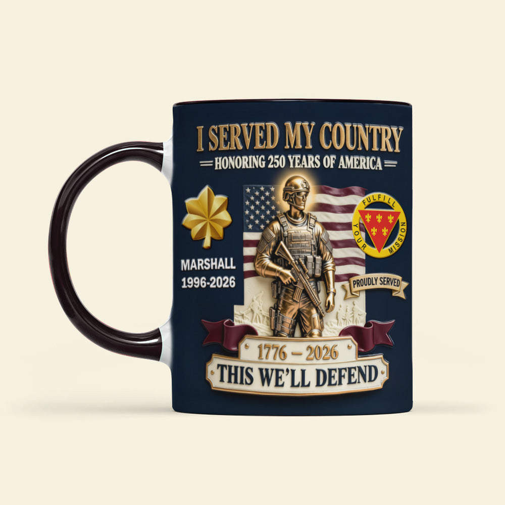 Veteran Coffee Accent Mug - Personalized Gifts For Military Coffee Mug 03KIMG210126-Homacus