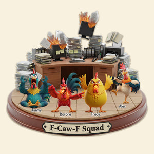 F-Caw-F Squad Coworker Acrylic Plaque - Personalized Gifts For Coworkers 02ohmg011225-Homacus