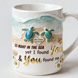 Turtle Couple Coffee Mug - Personalized Gifts For Couple 04tomg150126-Homacus