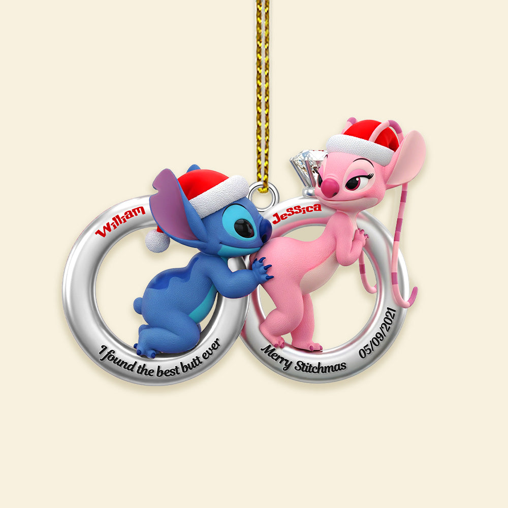 Alien Couple Ornament - Personalized Gifts For Couple Christmas Ornament 03OHMG120925-Homacus