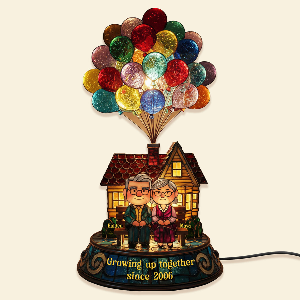 Growing Old Together Couple Light Box - Personalized Gift For Couples 05HYMG281125-Homacus