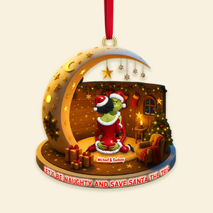 Personalized Gifts For Christmas, Naughty Couple Arylic Ornament 04tomg130925-Homacus