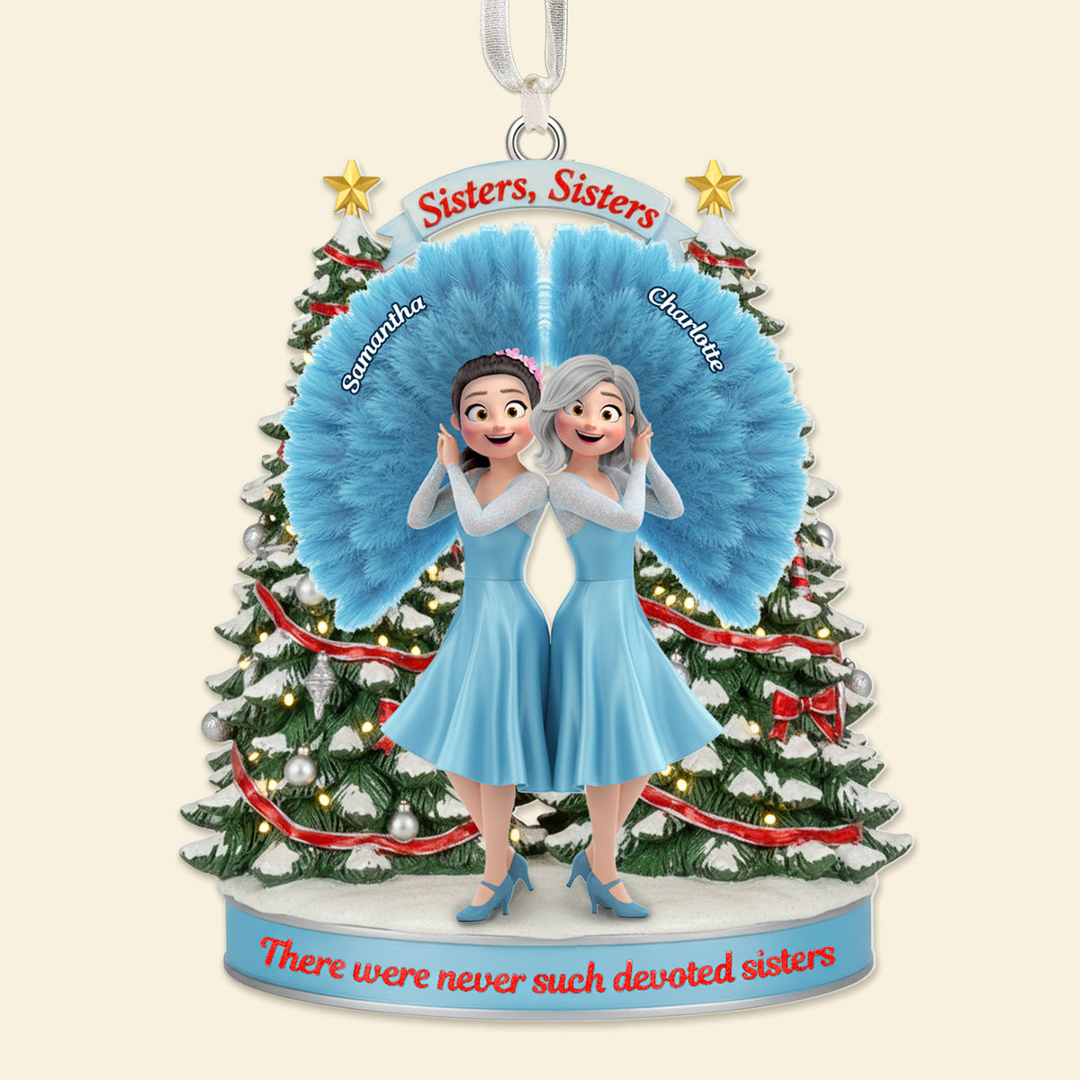 Sisters Ornament - Personalized Gifts For Sisters 01namg061025-Homacus