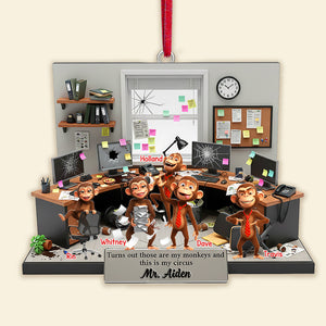 Funny Coworker Monkey Acrylic Ornament - Personalized Gifts For Boss 06kimg191125-Homacus