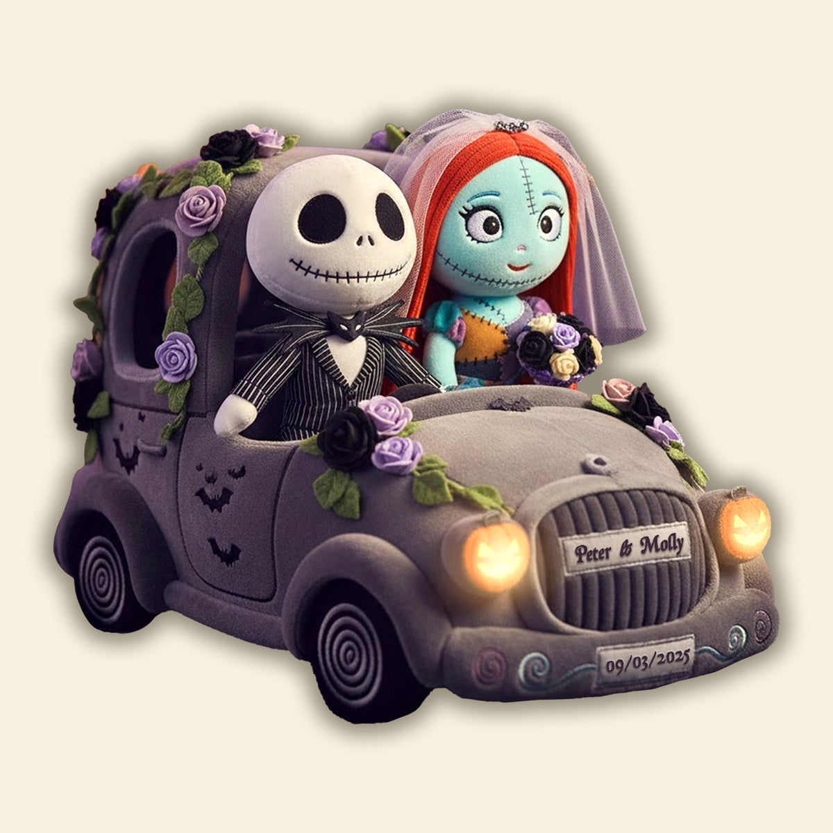 Spooky Bride & Groom Pillow - Personalized Gifts For Couple 08tomg141125-Homacus