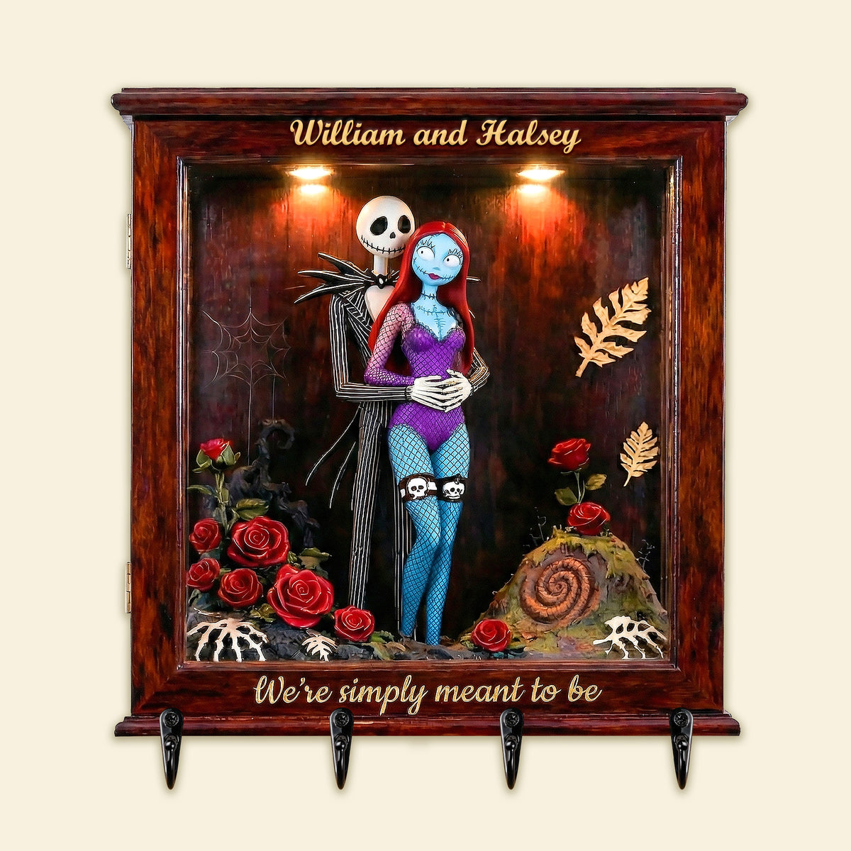 Meant To Be Couple Wood Key Hanger - Personalized Gifts For Couple 04tgmg231225-Homacus