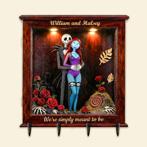 Meant To Be Couple Wood Key Hanger - Personalized Gifts For Couple 04tgmg231225-Homacus