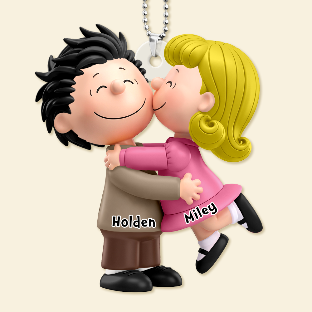Cute Kissing Couple Acrylic Keychain - Personalized Gifts For Couples 06OHMG190126-Homacus