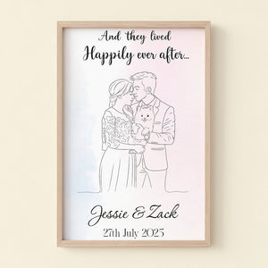 Line Art Couple Canvas - Custom Photo Gifts For Couple 01pgta080825-Homacus