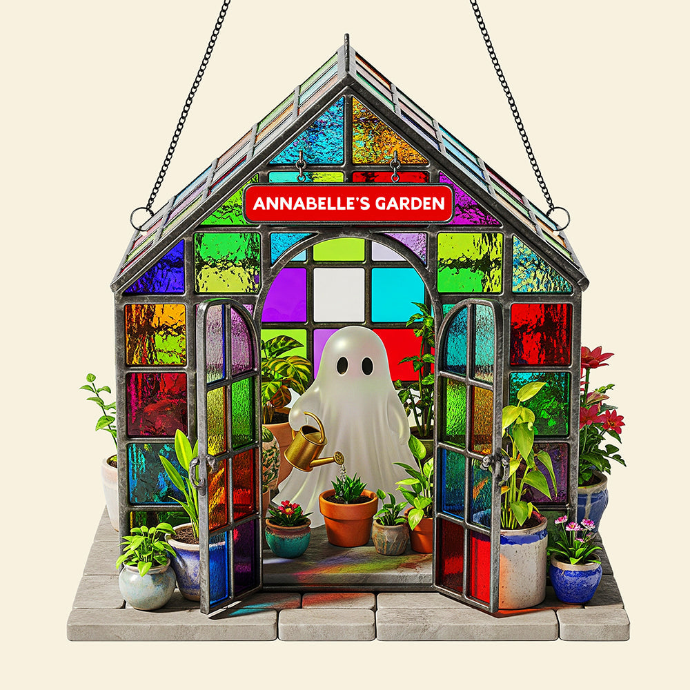 Ghost Garden House Suncatcher - Personalized Gifts For Loved Ones 02nata090825-Homacus