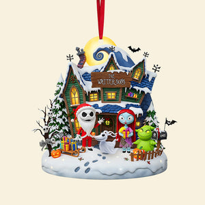 Spooky Couple Ornament - Personalized Gifts For Couple 01ohta090825-Homacus